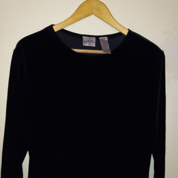 Vintage Jacqueline Ferrar Velvet Dress-Size 12 Petite-Long Sleeve-Lined-Gothic - Picture 2 of 8